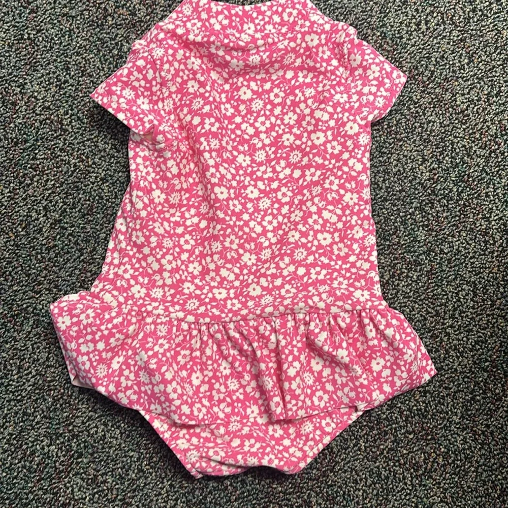 Ralph Lauren Pink and White Floral bathing suit 12mo